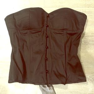 Charlotte Russe Corset Top Lace Up Pin Up L.